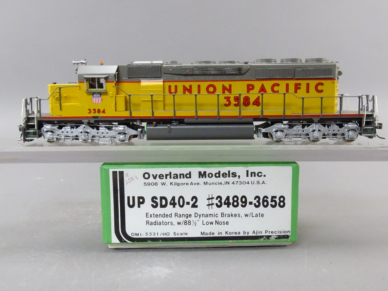 Locomotive Overland SD40-2 #3573 – Échelle H0 – Jaune/gris 6 Essieux – Neuve
