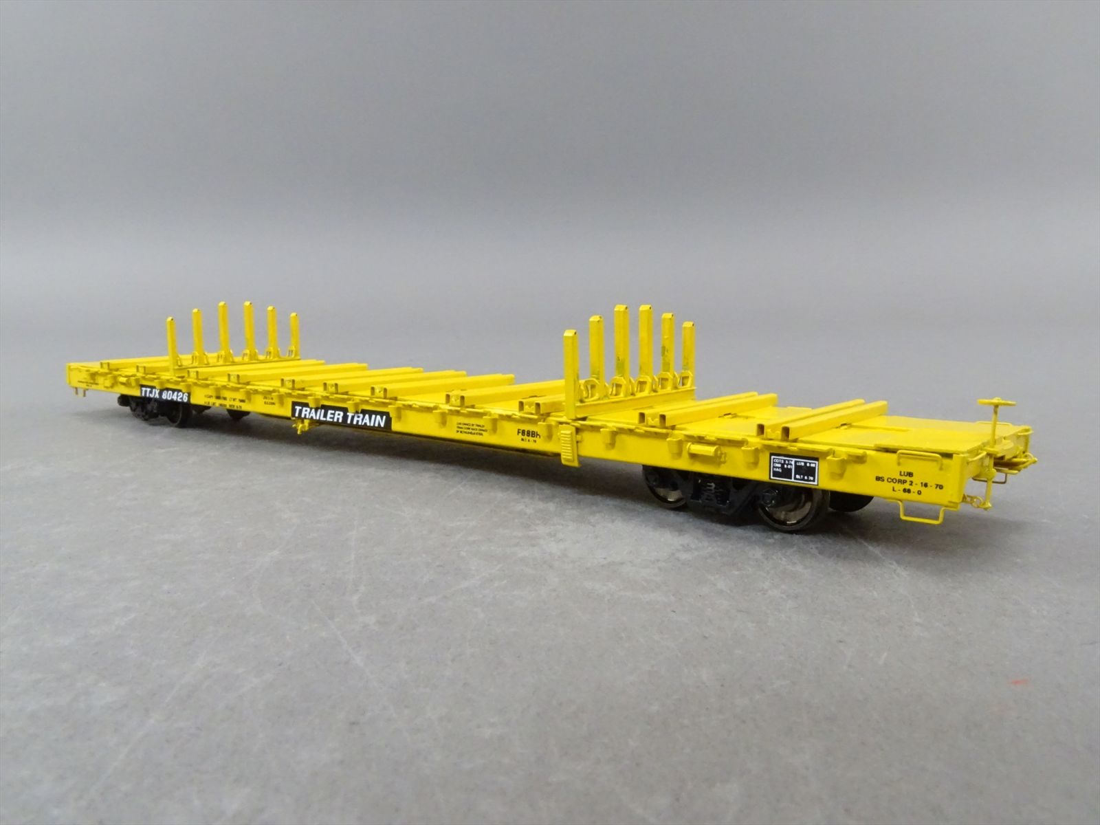 HO Brass Model - OMI 3376.2 TTJX Trailer Train 68' Finger Rack Flatcar ...
