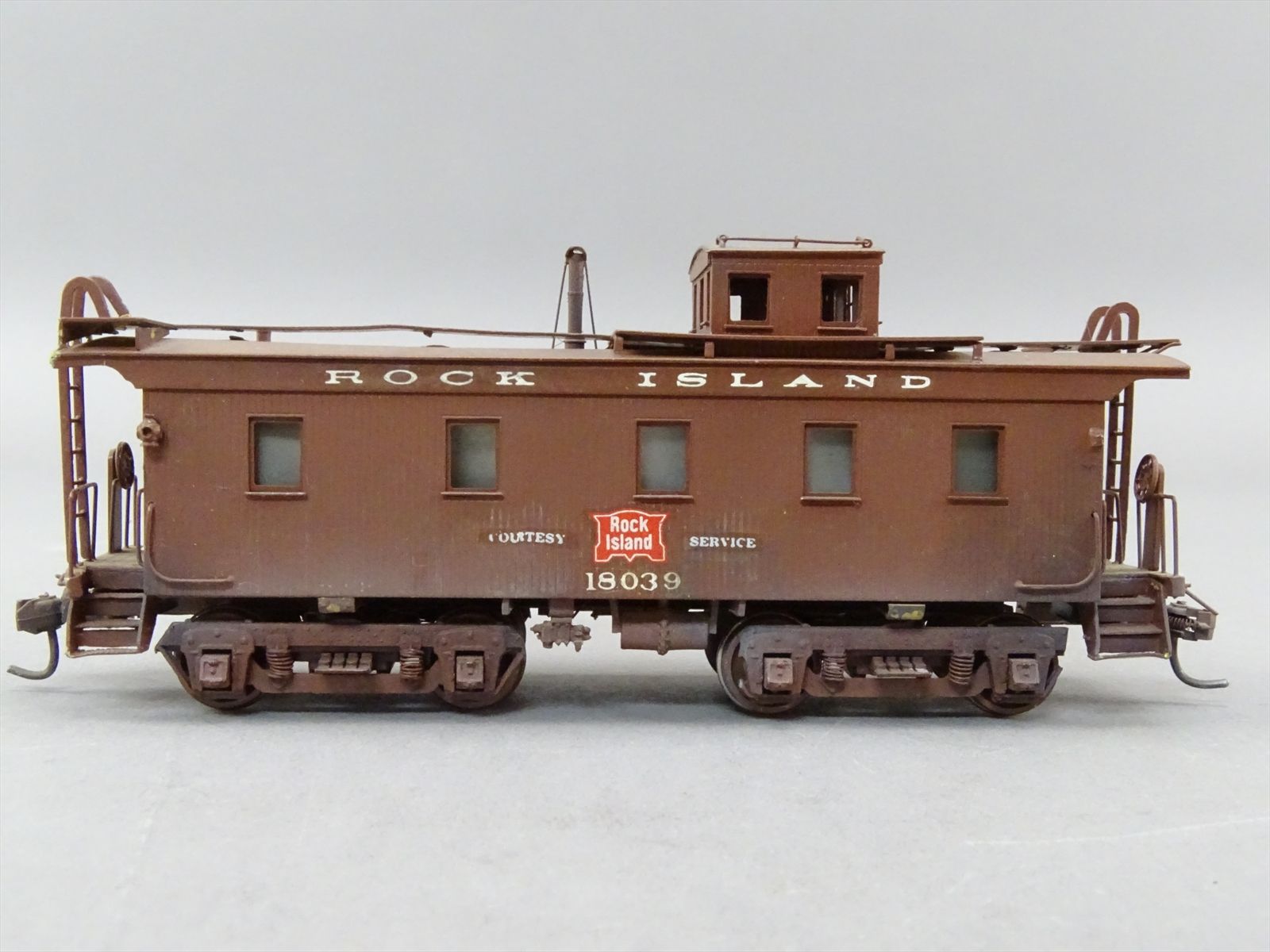 HO Brass Model - Hallmark RI Rock Island Wood Caboose 5 Window #18039 ...