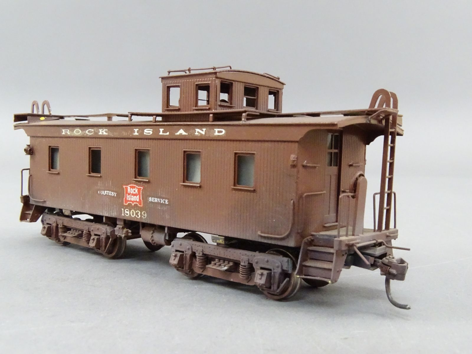 HO Brass Model - Hallmark RI Rock Island Wood Caboose 5 Window #18039 ...