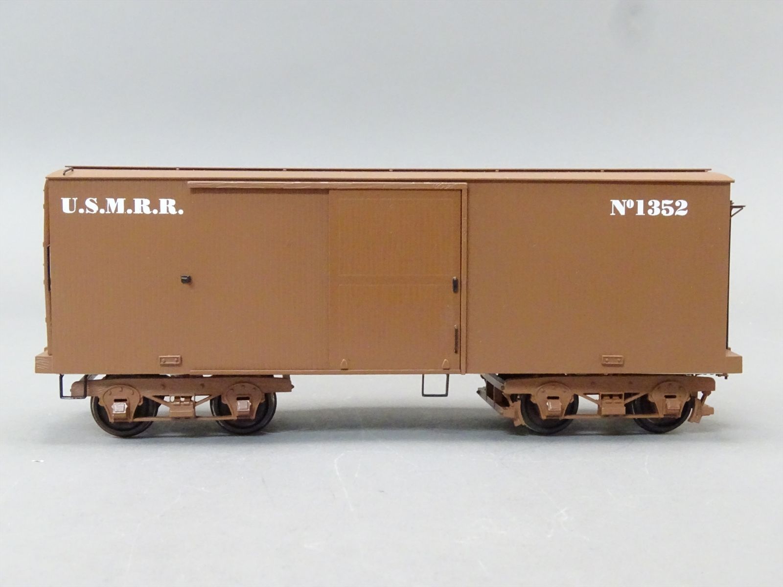O 3-Rail Brass Model - SMR USMRR US Military 32' Boxcar 1863 Era #1352 ...