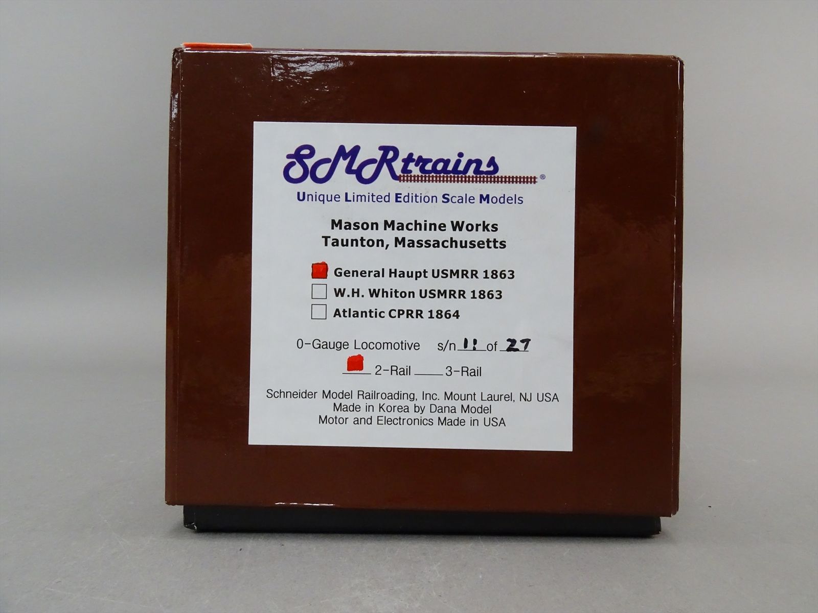 O 2-Rail Brass Model - SMR USMRR U.S. Miltiary 4-4-0 General Haupt 1863 ...