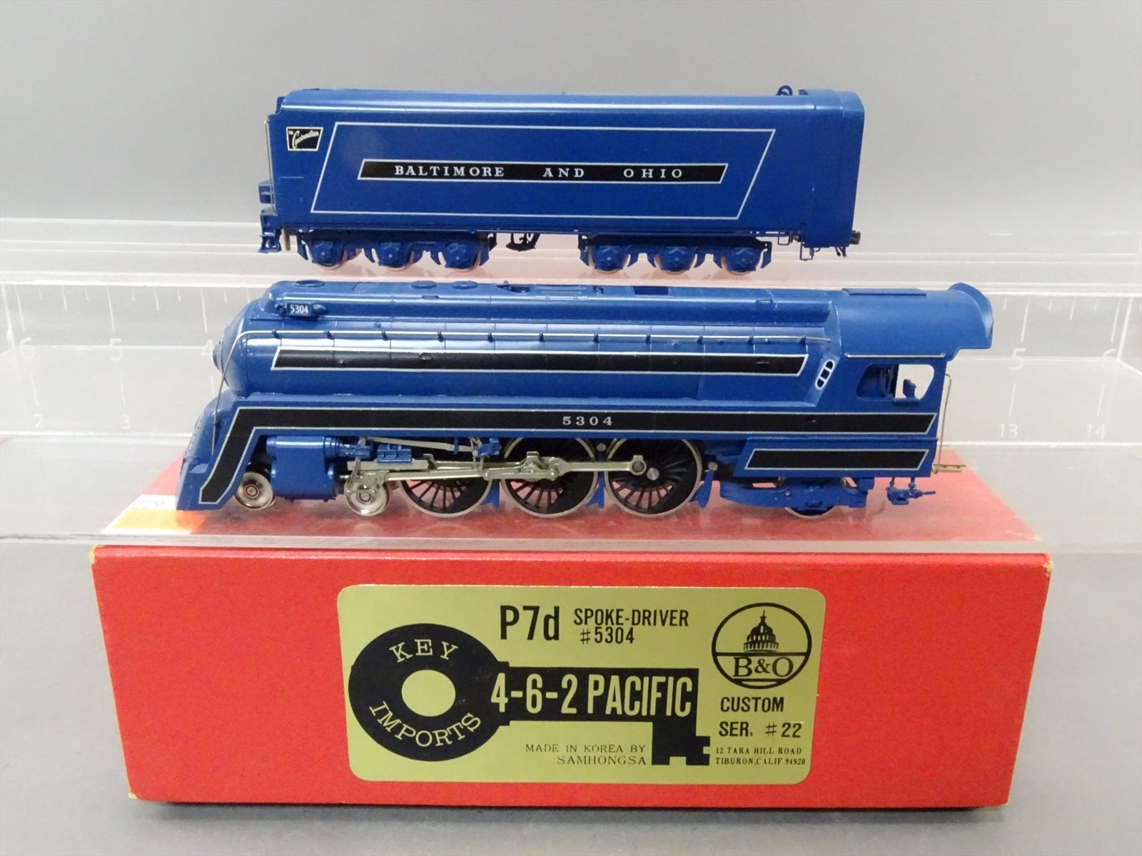 HO Brass Model - Key CS#22 B&O Baltimore & Ohio P7d 4-6-2 #5304 Spoke ...