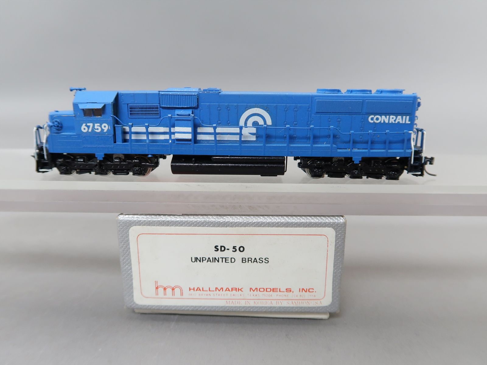 N Brass Model - Hallmark 507 CR Conrail SD50 #6759 - Custom - 1989 Run ...