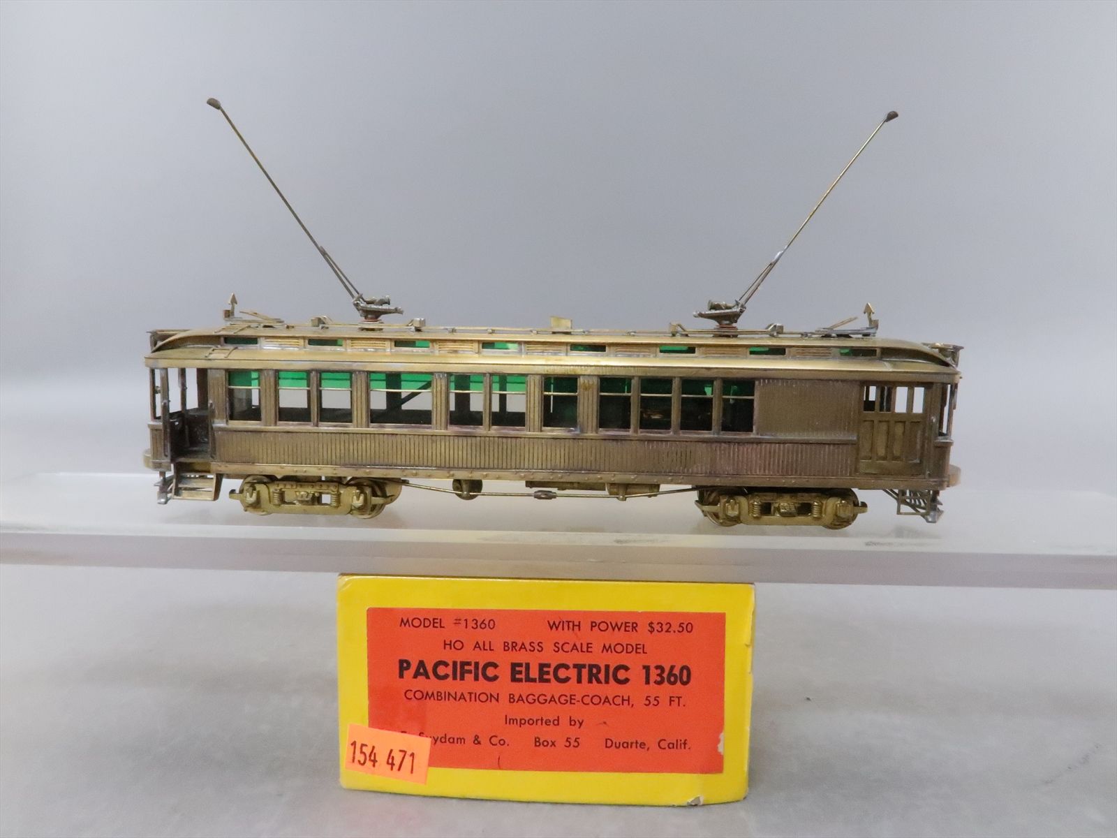 HO Brass Model - Suydam 1360 PE Pacific Electric Combination Baggage ...