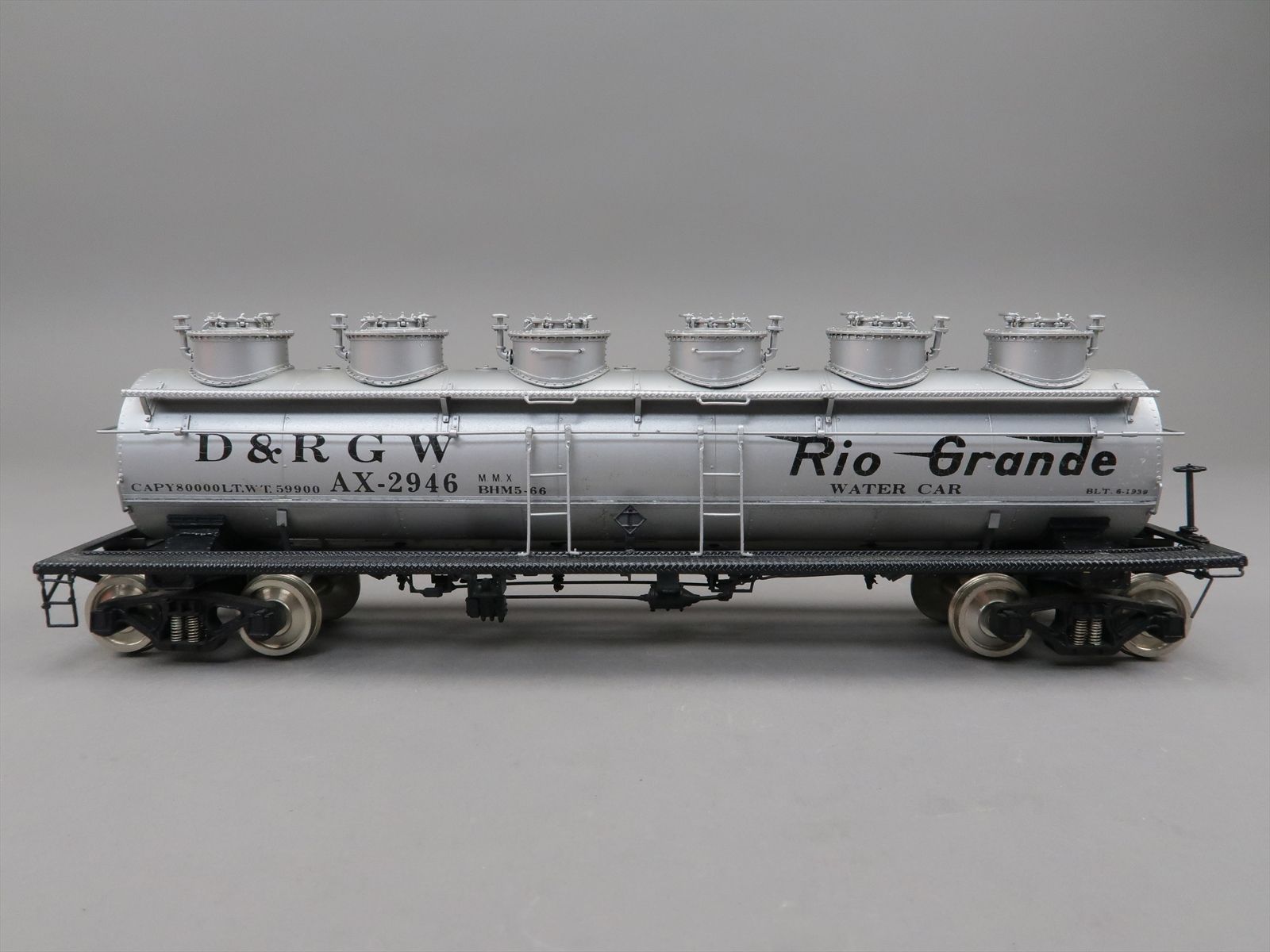 O Brass Model - PSC 16599-4 D&RGW Rio Grande GATX 6 Dome Wine Tank Car ...