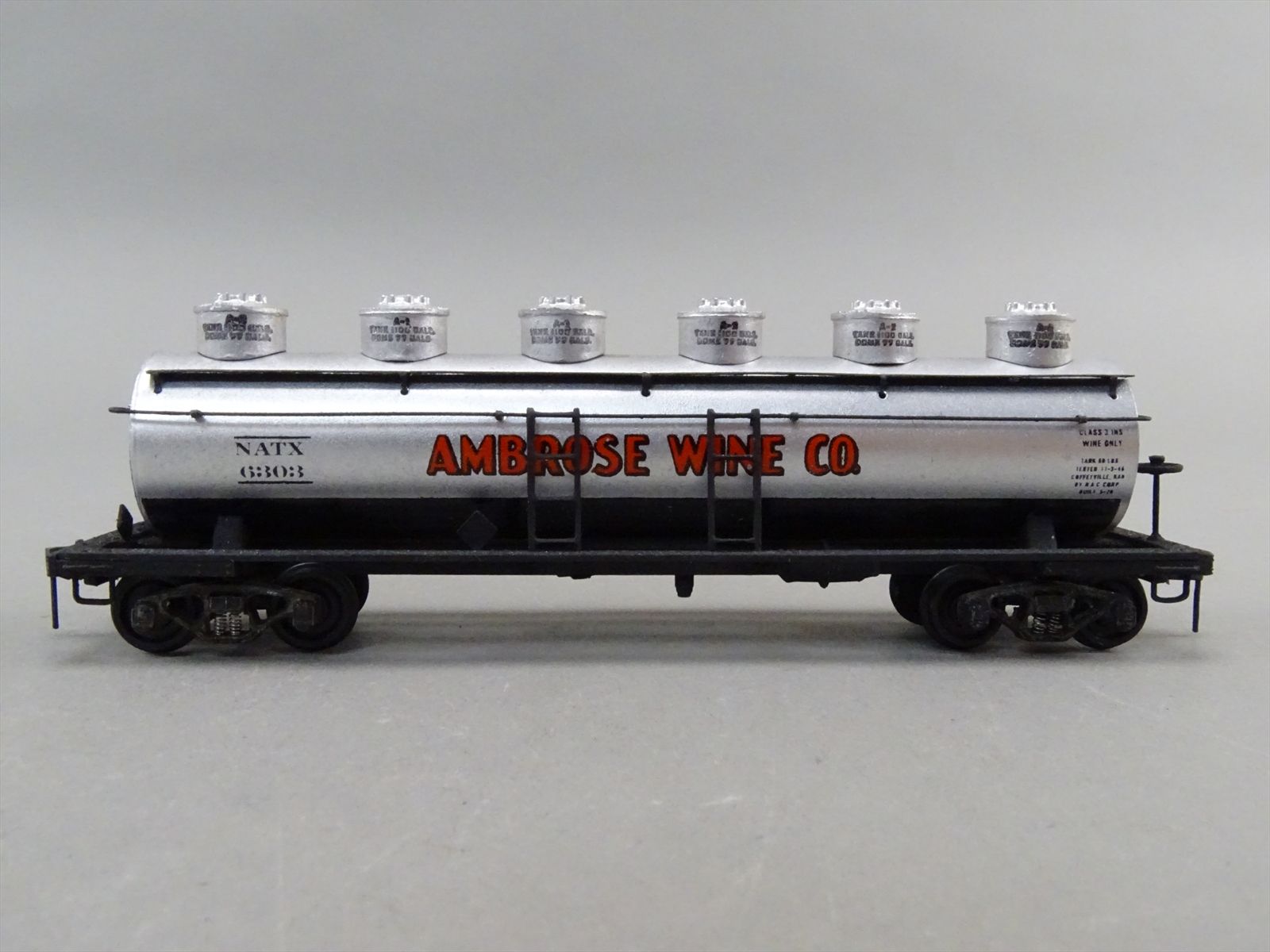 HO Built-Up Metal Car Kit - Thomas Tank NATX Ambrose Wine Co. 6-Dome ...