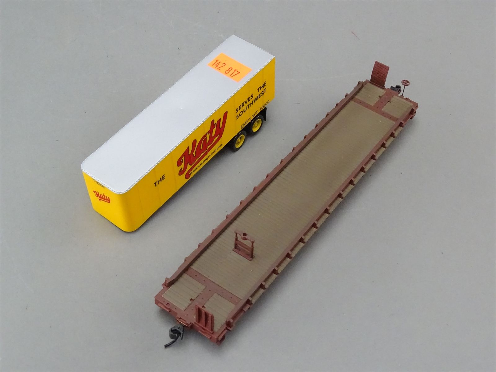 HO Plastic / Resin - AT&SF Santa Fe Flatcar + MKT KATY Missouri Kansas ...