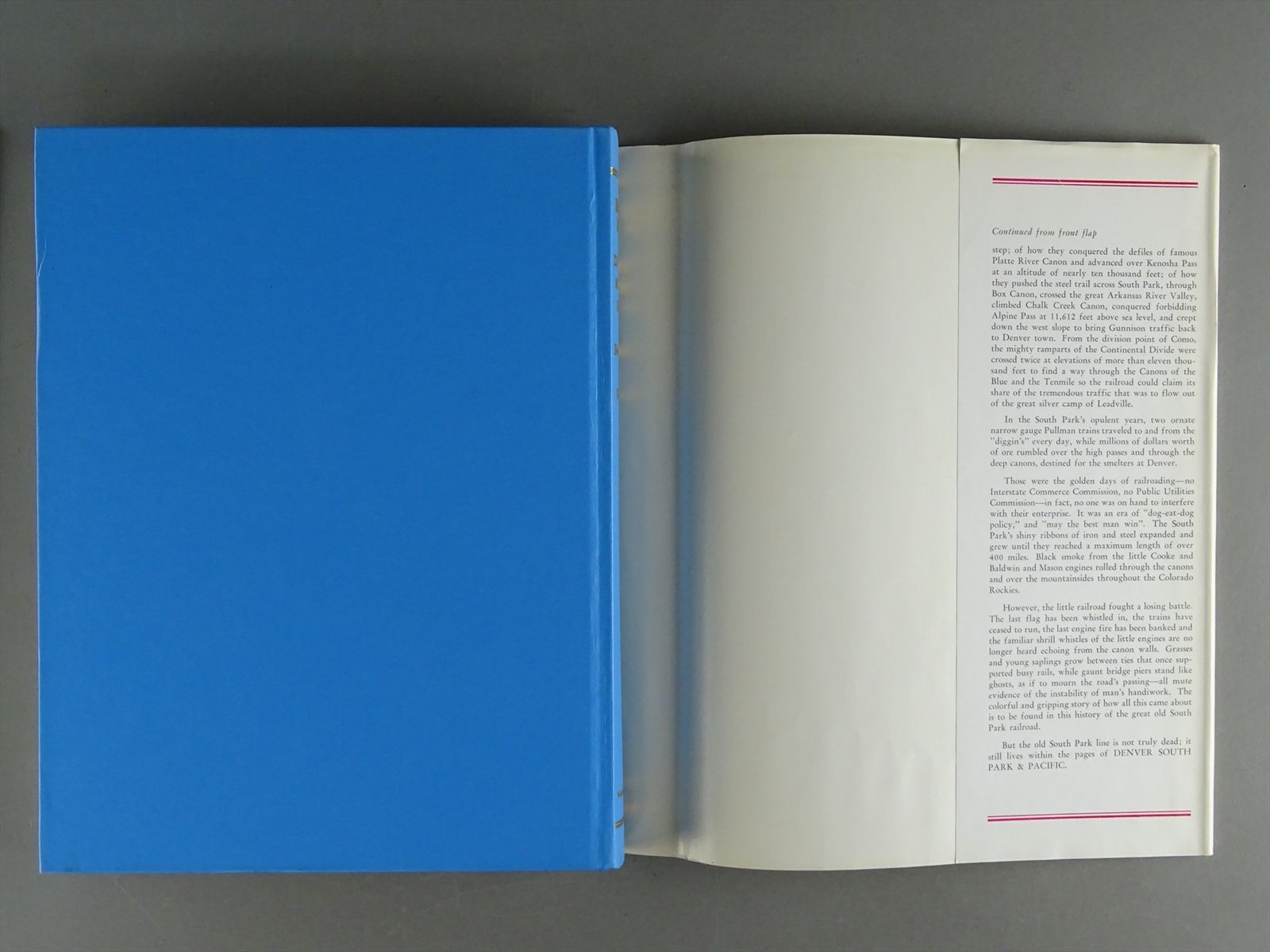 Railroad Book - Denver South Park & Pacific MEMORIAL EDITION - M. C ...
