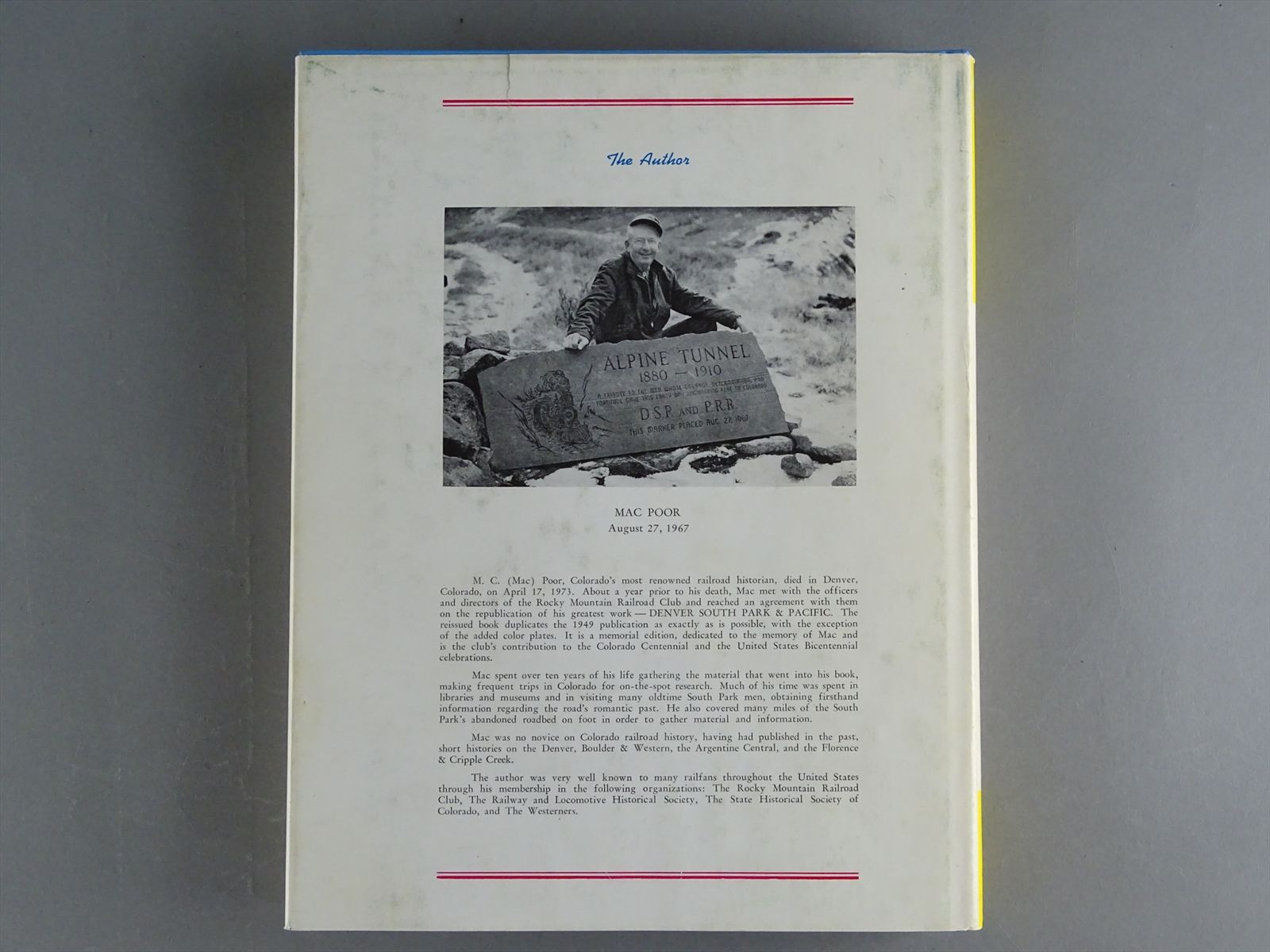 Railroad Book - Denver South Park & Pacific MEMORIAL EDITION - M. C ...