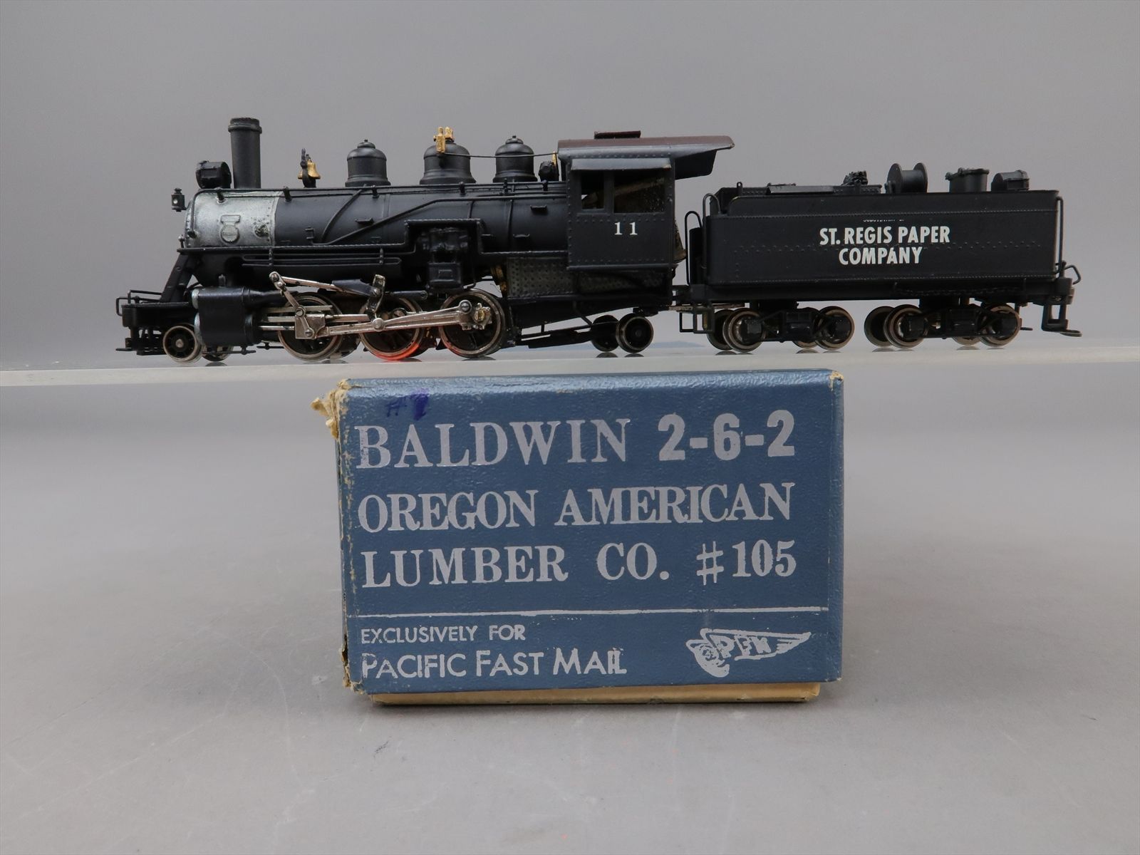 HO Brass Model - PFM St. Regis Paper Company Baldwin 2-6-2 #11 - Custom ...