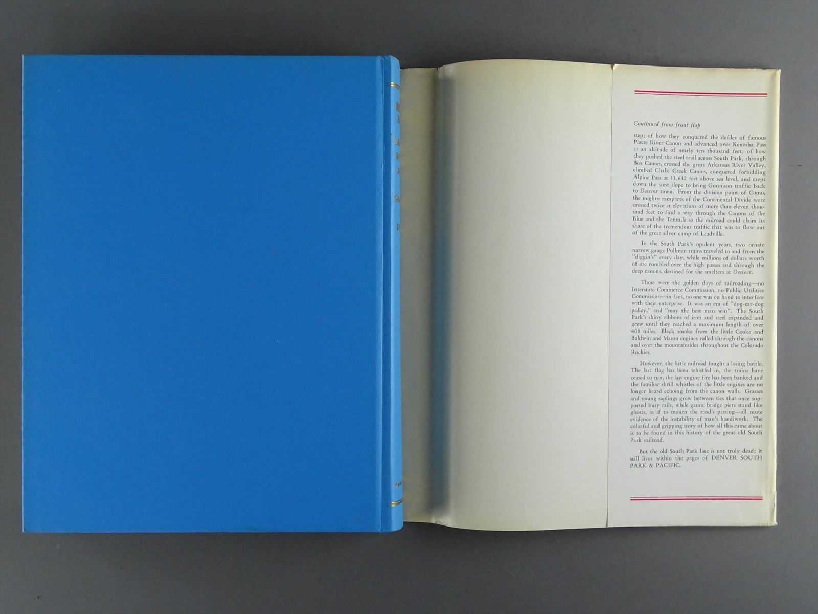 Railroad Book - Denver South Park & Pacific MEMORIAL EDITION - M. C ...
