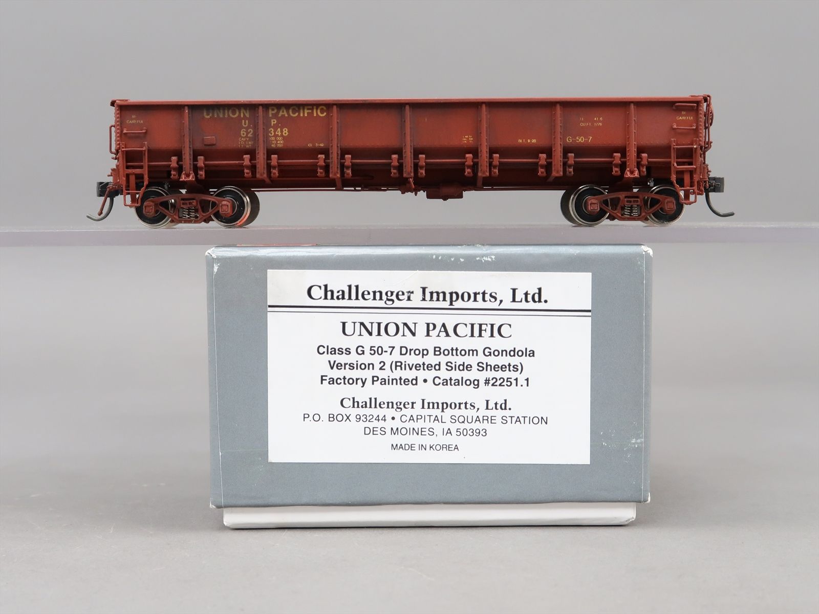 HO Brass Model - CIL 2251.1 UP Union Pacific G 50-7 Drop Bottom Gondola ...