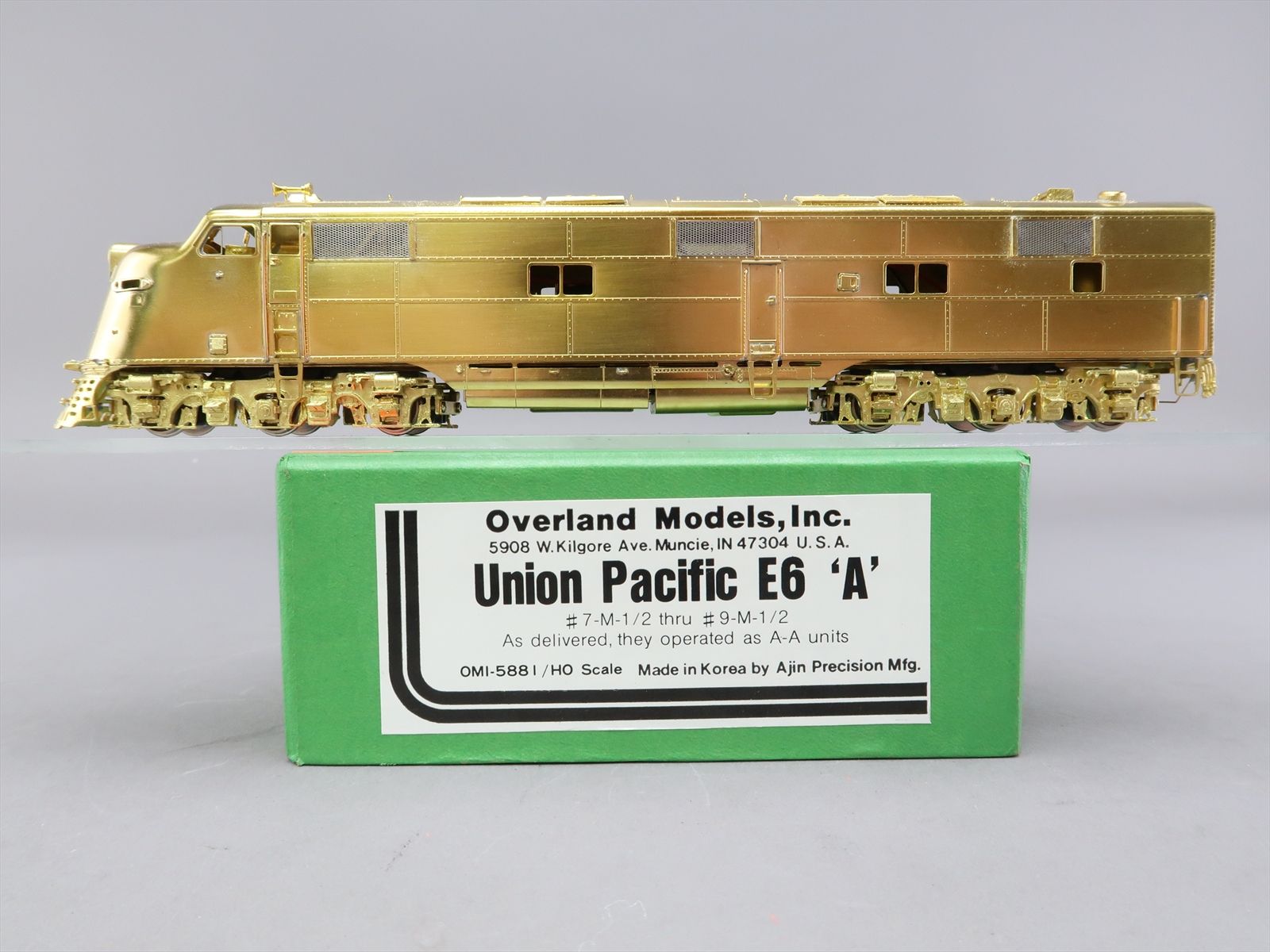 HO Brass Model - OMI 5881 UP Union Pacific E6 E6A #7-M-2 As Delivered ...