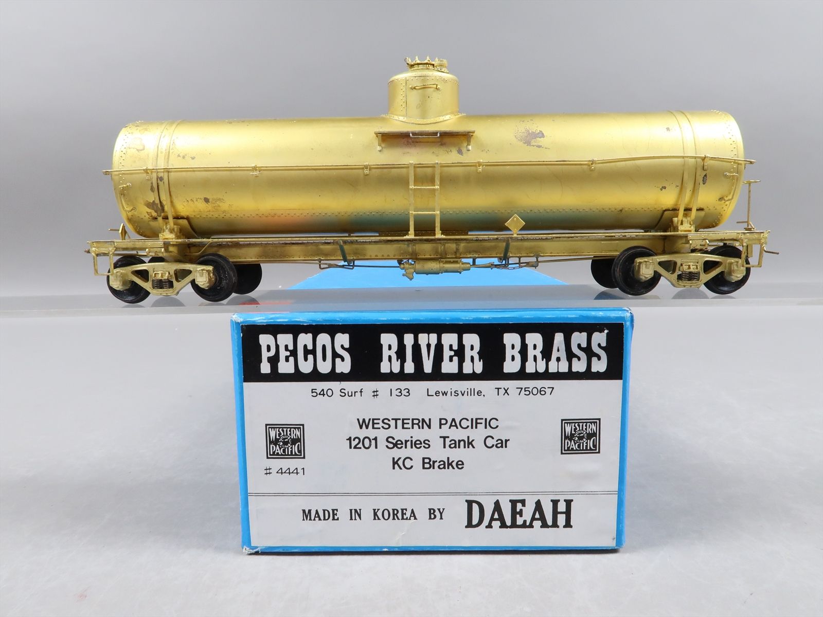 O Brass Model - PRB Pecos River 4441 WP Western Pacific Tank Car KC ...