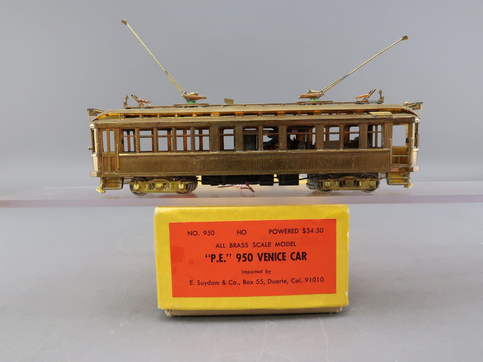 HO Brass Model - Suydam 950 PE Pacific Electric Venice Car Wood ...