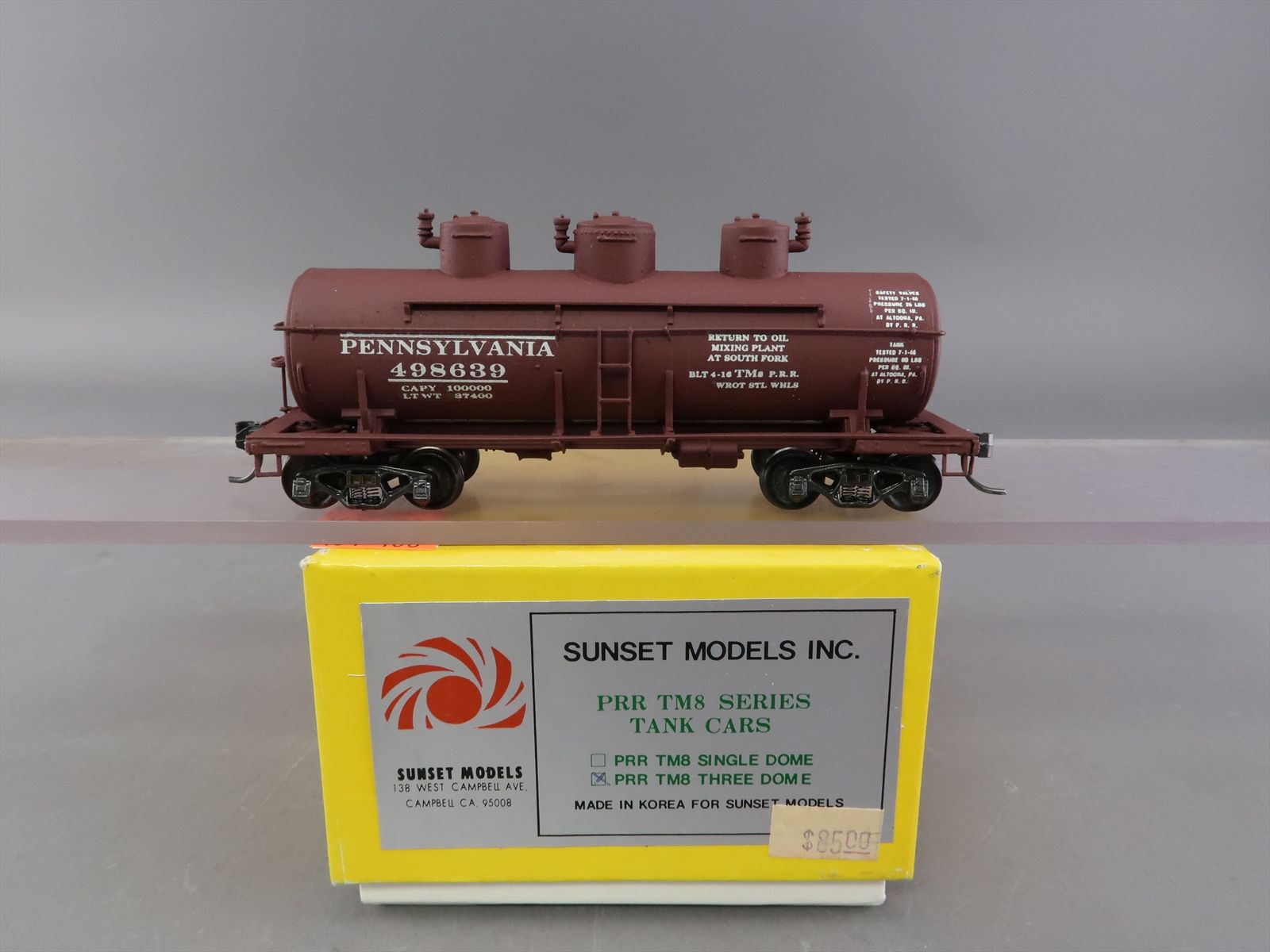HO Brass Model - Sunset PRR Pennsylvania TM8 Tank Car Triple Three Dome ...