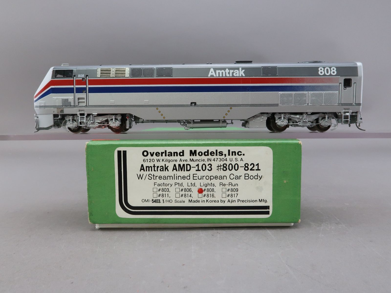 HO Brass Model - OMI 5403.1 Amtrak AMD-103 Streamlined European Car ...
