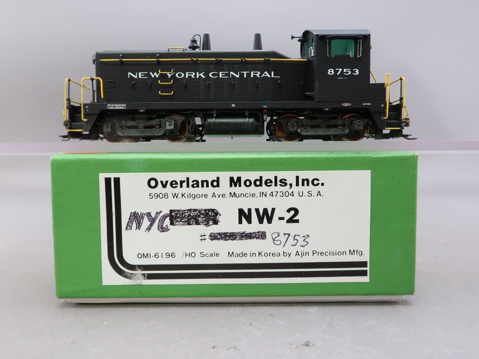 HO Brass Model - OMI 6196 PRR as NYC New York Central NW-2 #8753 - Poor ...