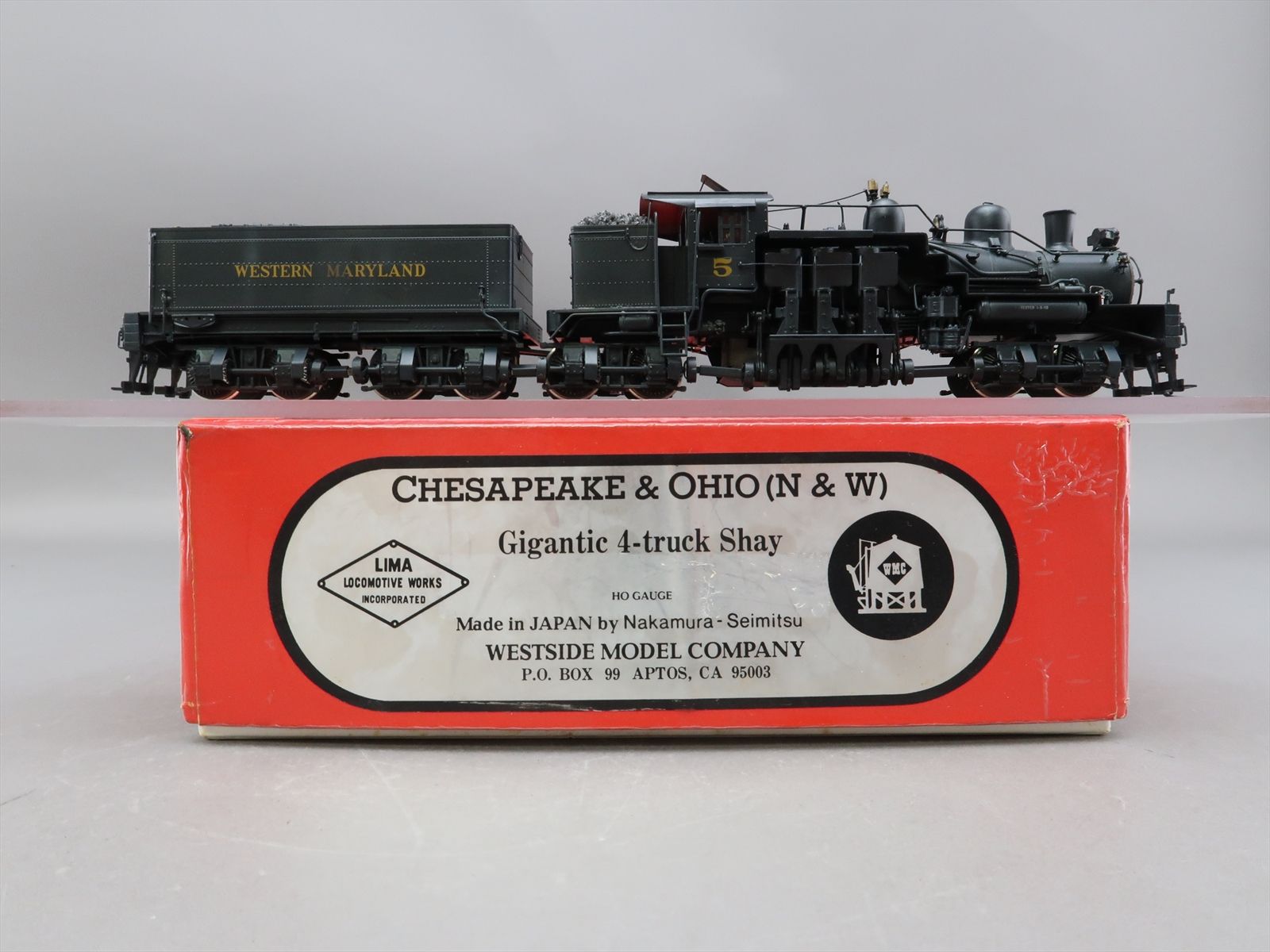 HO Brass Model - WMC C&O as WM Western Maryland Gigantic 4-Truck Shay ...