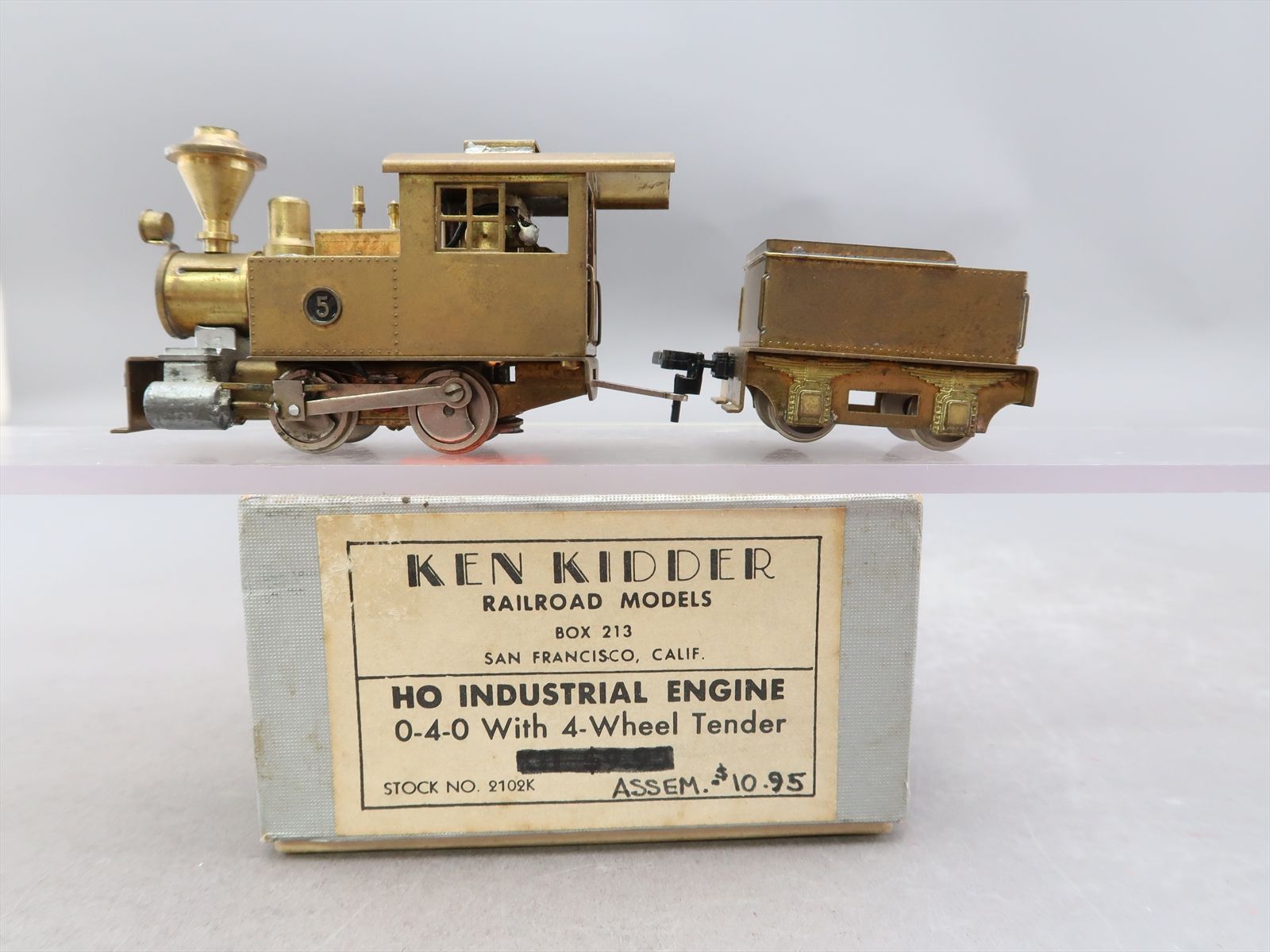 HO Brass Model - KK 2102R Ken Kidder Industrial Engine 0-4-0 w/ 4-Wheel ...