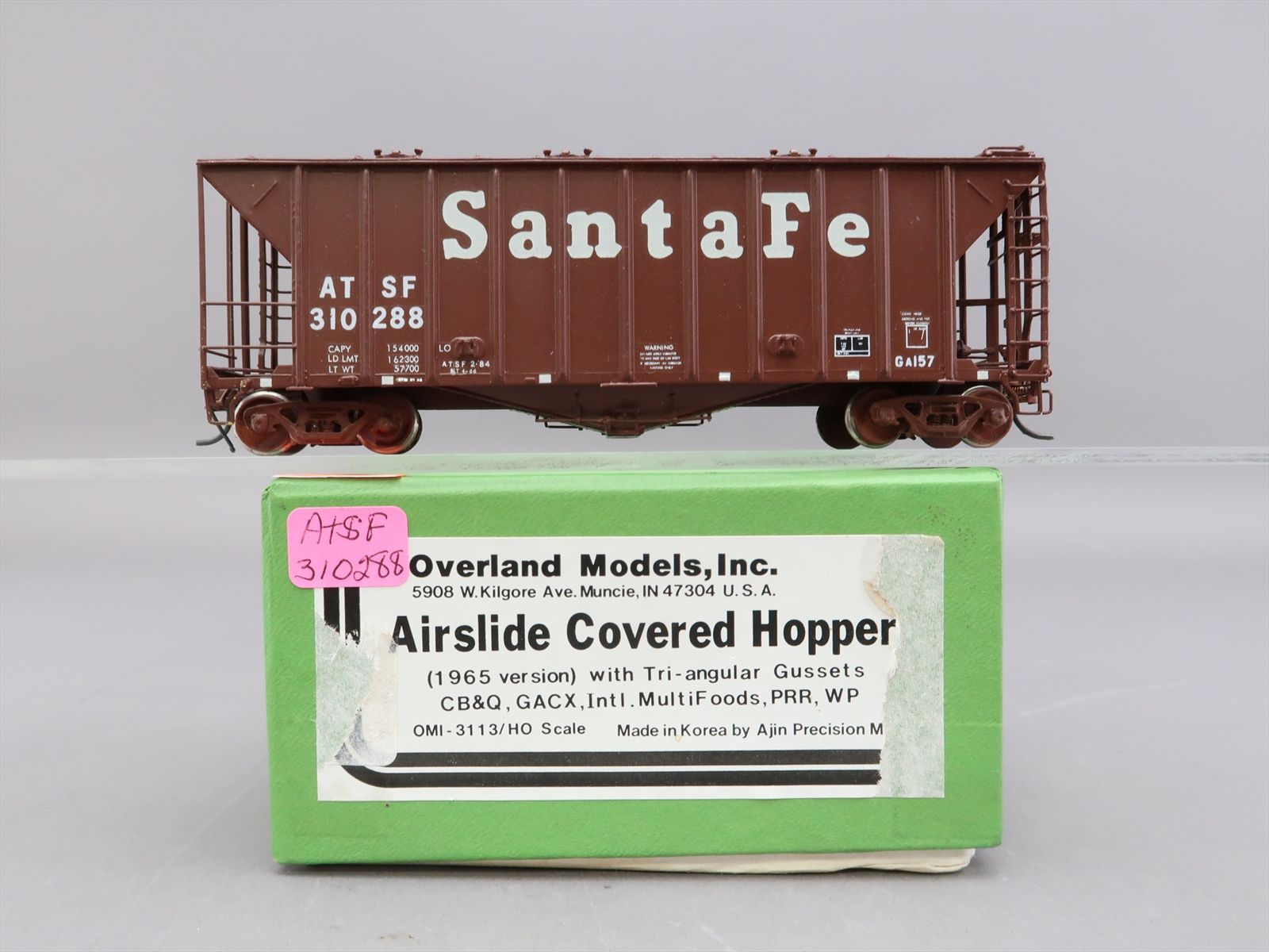 HO Brass Model - OMI 3113 AT&SF Santa Fe Covered Hopper Triangular ...