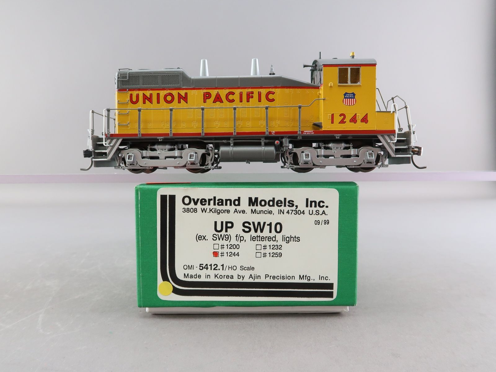HO Brass Model - OMI 5412.1 UP Union Pacific SW10 ex-SW9 #1244 - F/P ...