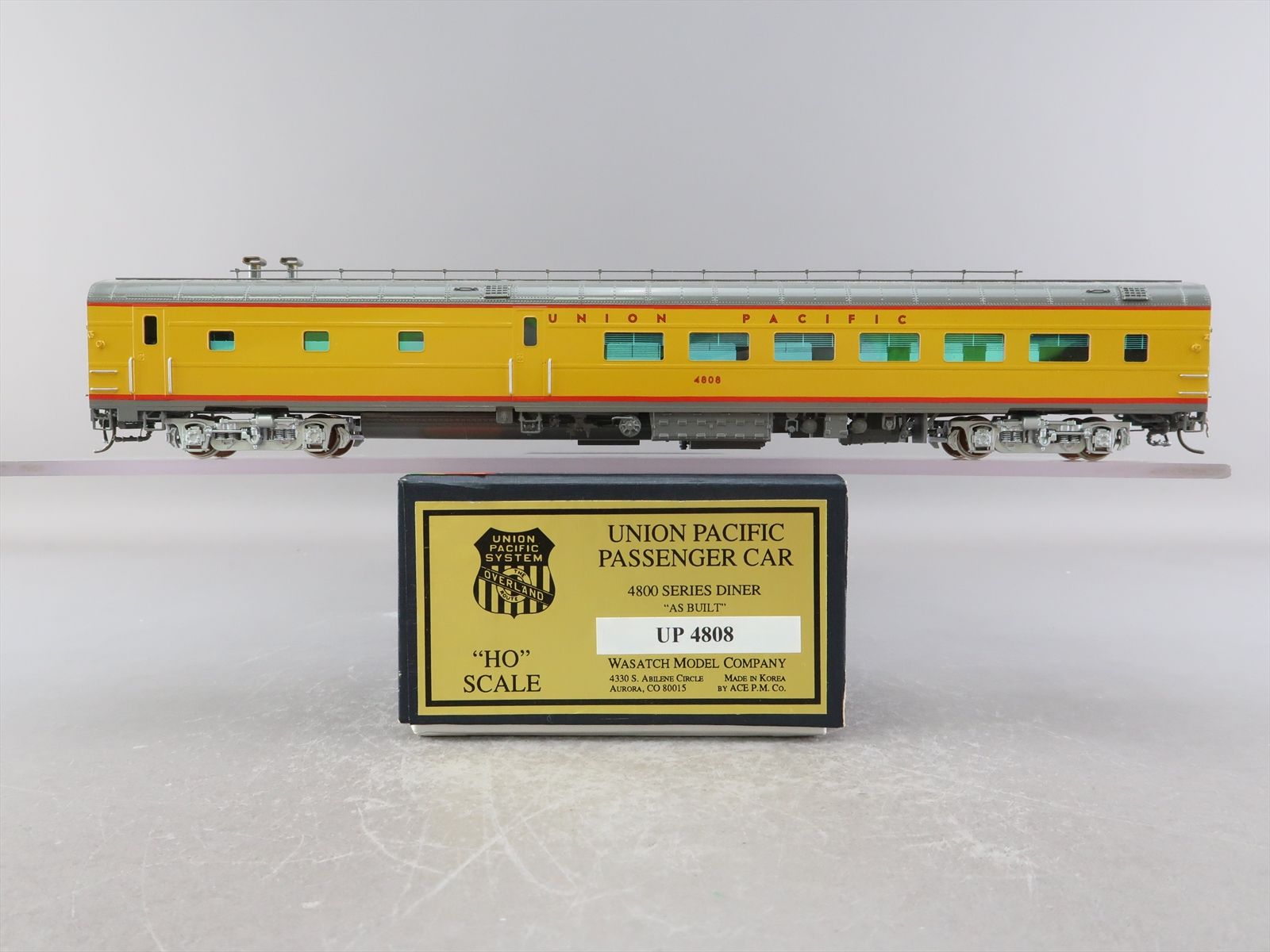 HO Brass Model - Wasatch UP Union Pacific Diner As Built #4808 - Pro ...