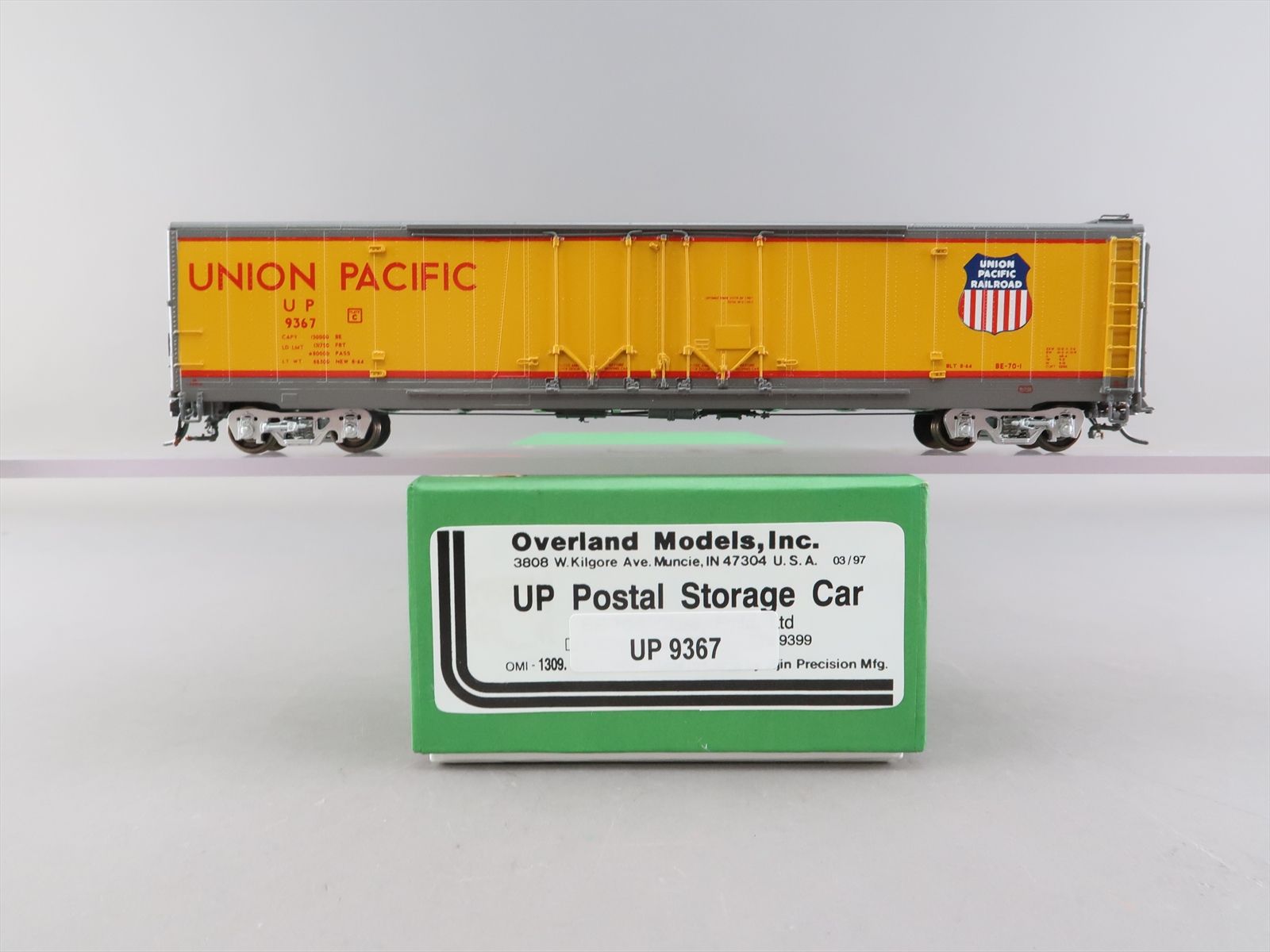HO Brass Model - OMI 1309.1 UP Union Pacific Postal Storage Car #9367 ...
