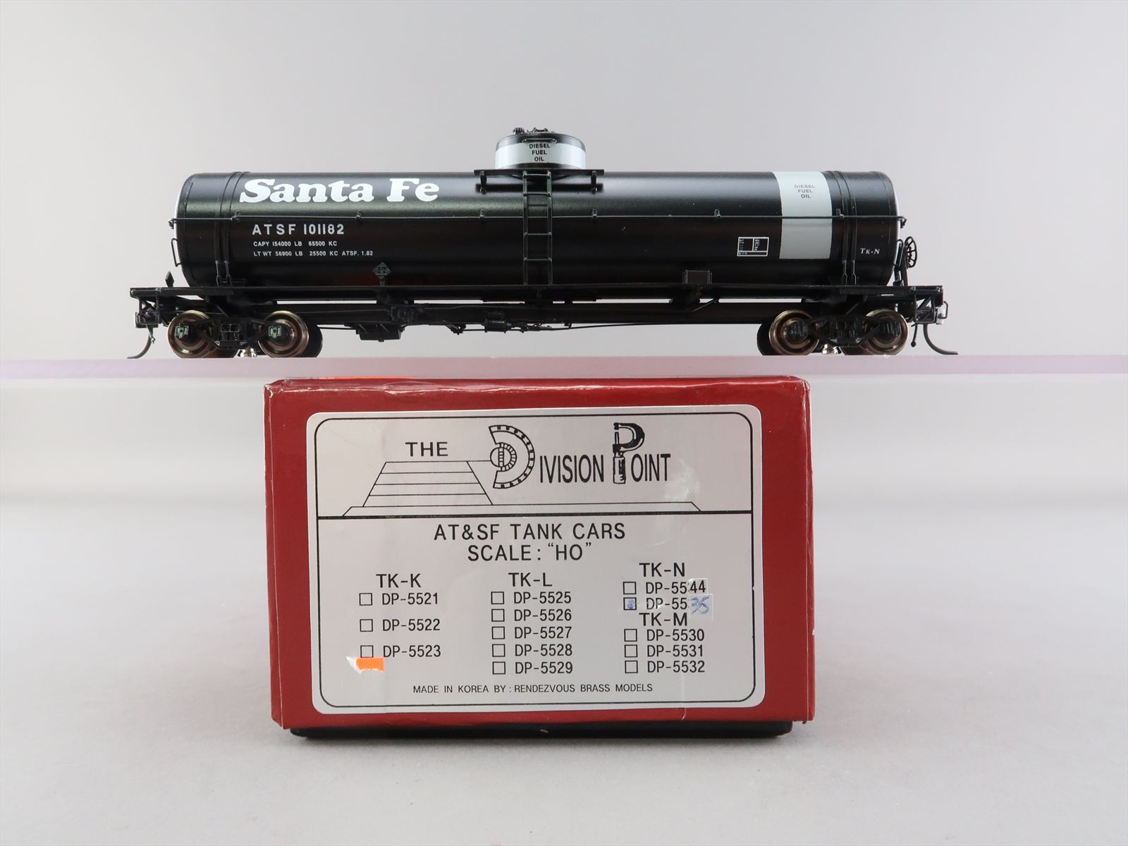 HO Brass Model - Division Point DP 5536 ATSF Santa Fe Tank Car TK-N ...