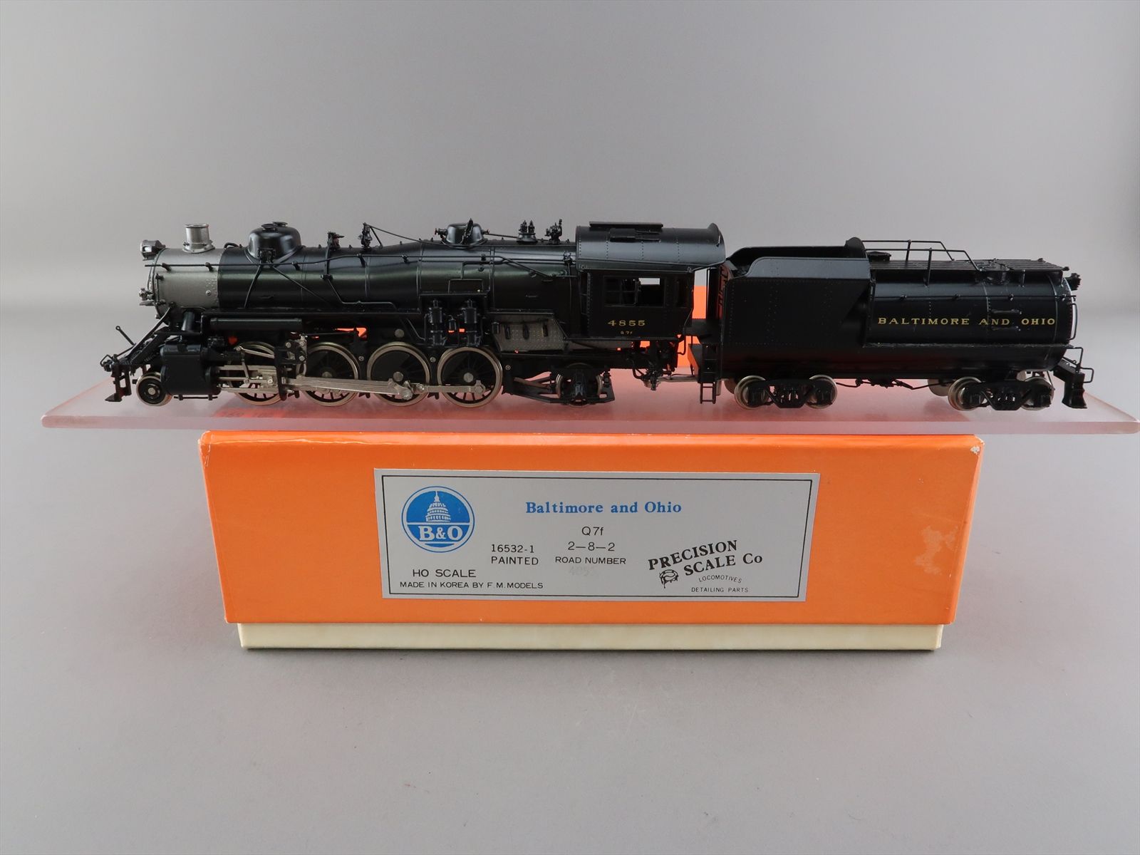 HO Brass Model - PSC 16532-1 B&O Baltimore & Ohio Q-7f 2-8-2 #4855 - F ...