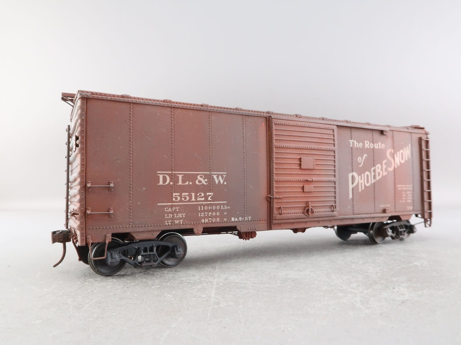 O Brass Model PSC 15283 DL&W 40' AAR Boxcar Dreadnaught Ends 8