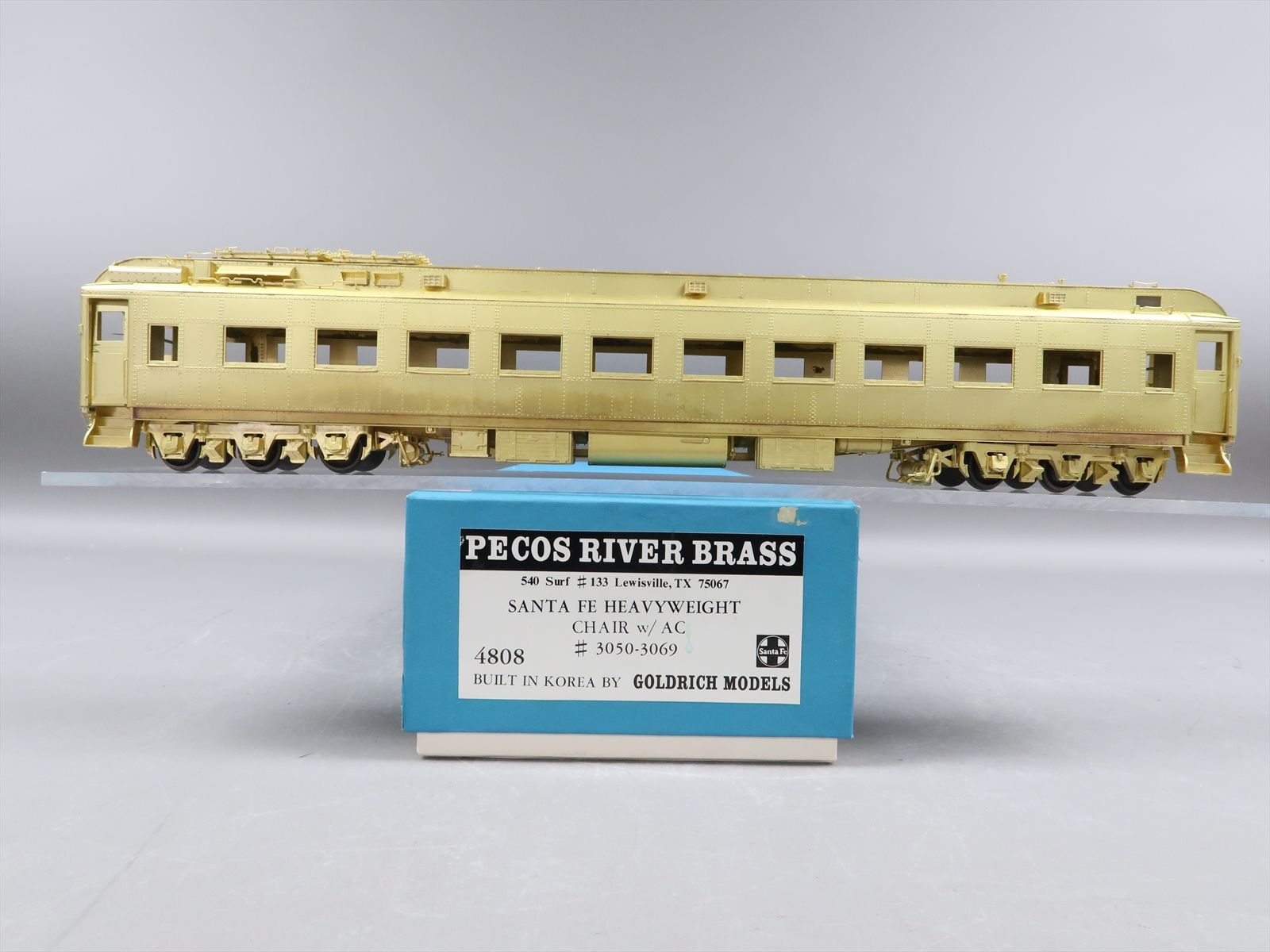 O Brass Model - PRB Pecos River 4808 AT&SF Santa Fe Chair Car ...