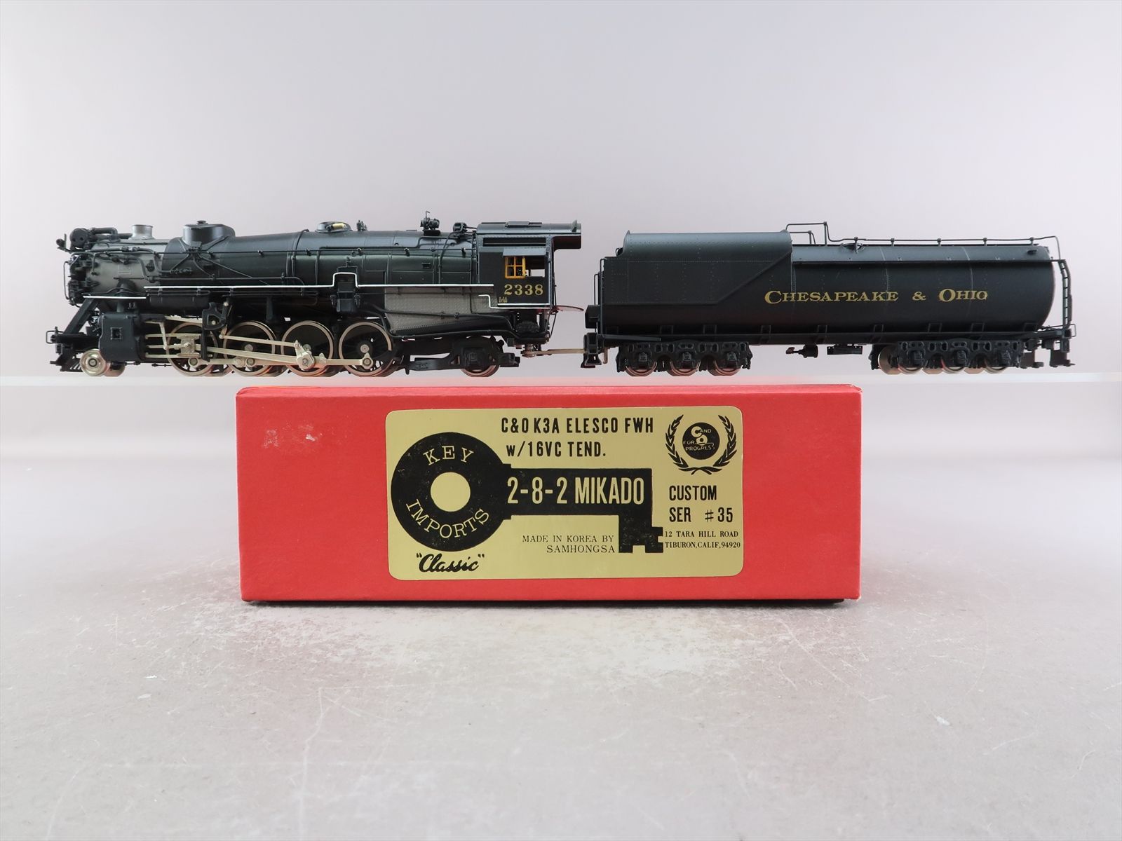 HO Brass Model - Key CS#35 C&O Chesapeake & Ohio K3A 2-8-2 Mikado w ...