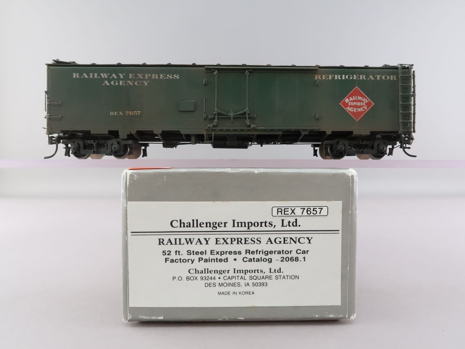 HO Brass Model - CIL 2068.1 REA Railway Express Agency - 52' Reefer REX ...