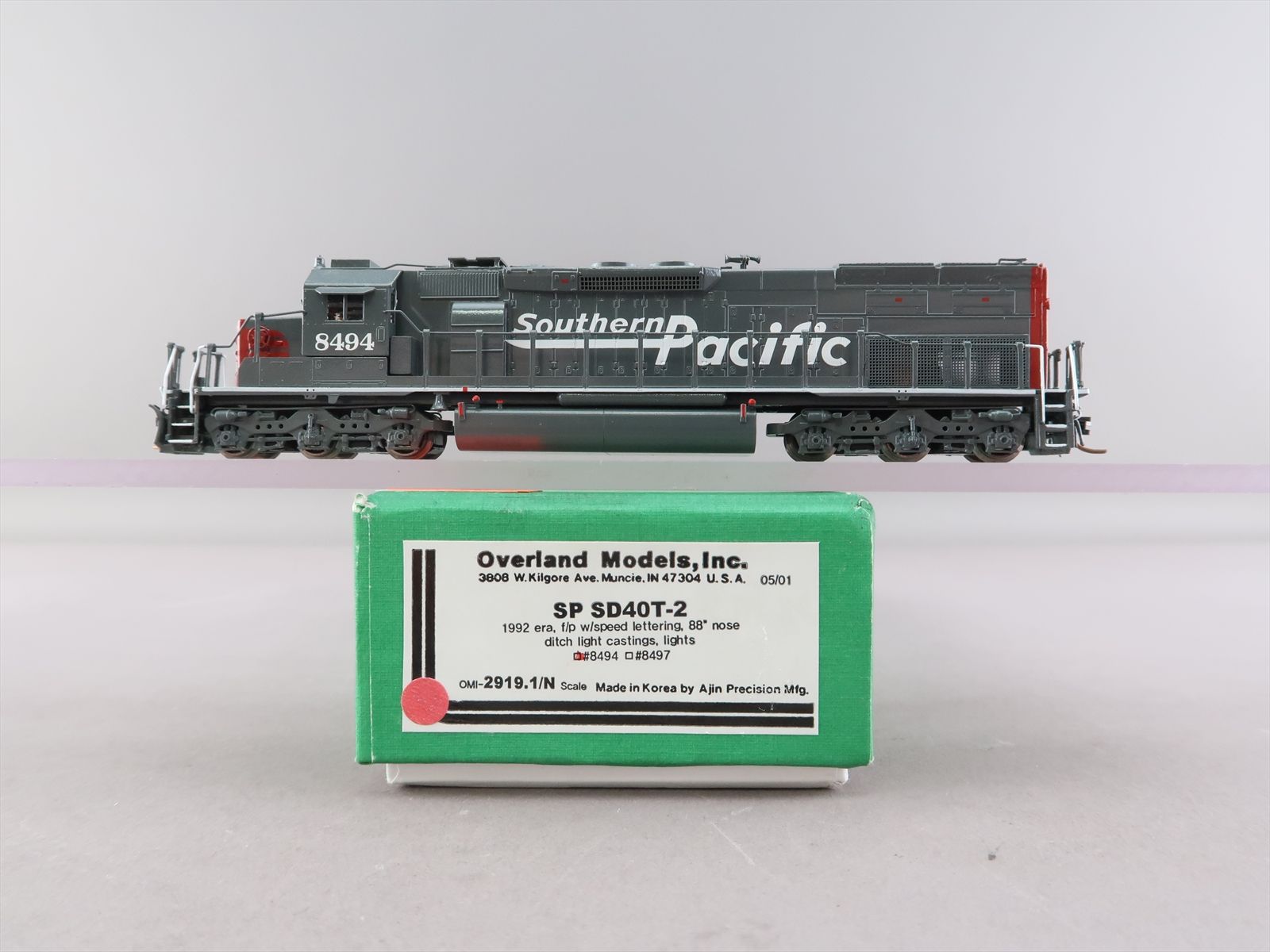 N Brass Model - OMI 2919.1 SP Southern Pacific SD40T-2 #8494 - F/P ...
