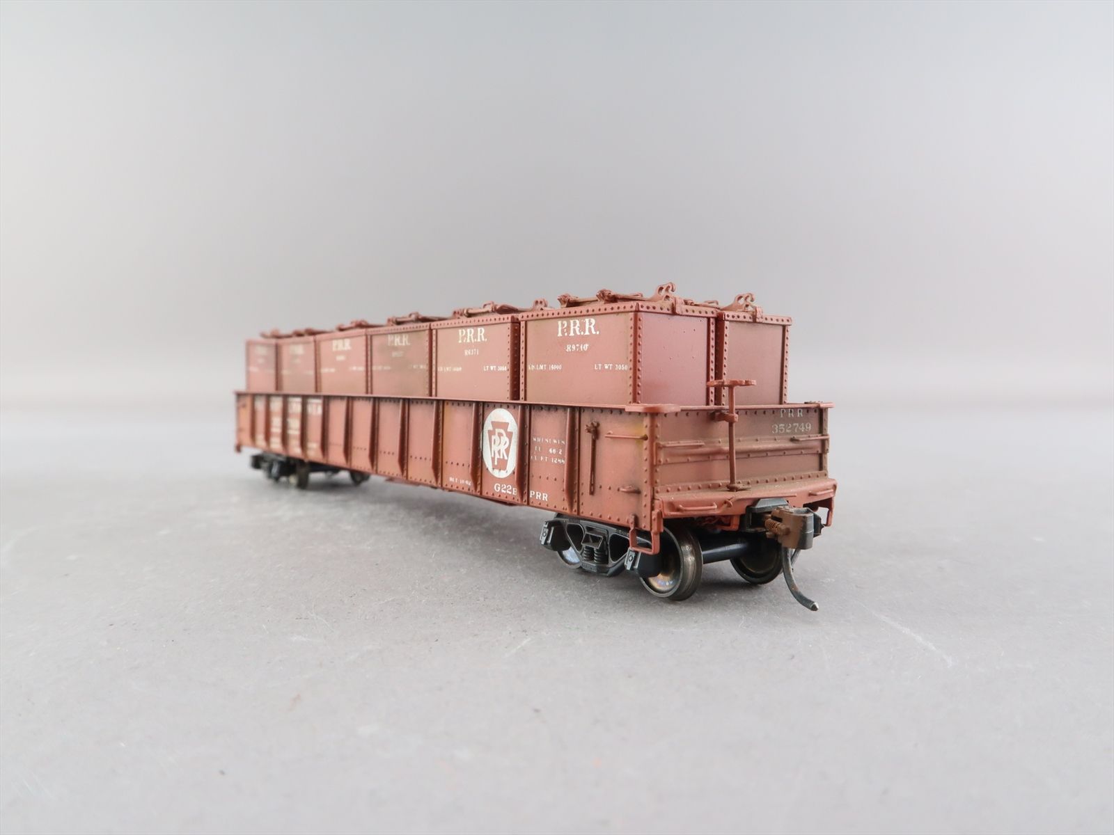 HO Brass Model - Railworks R-137 PRR Pennsylvania G-22 Container Car w ...