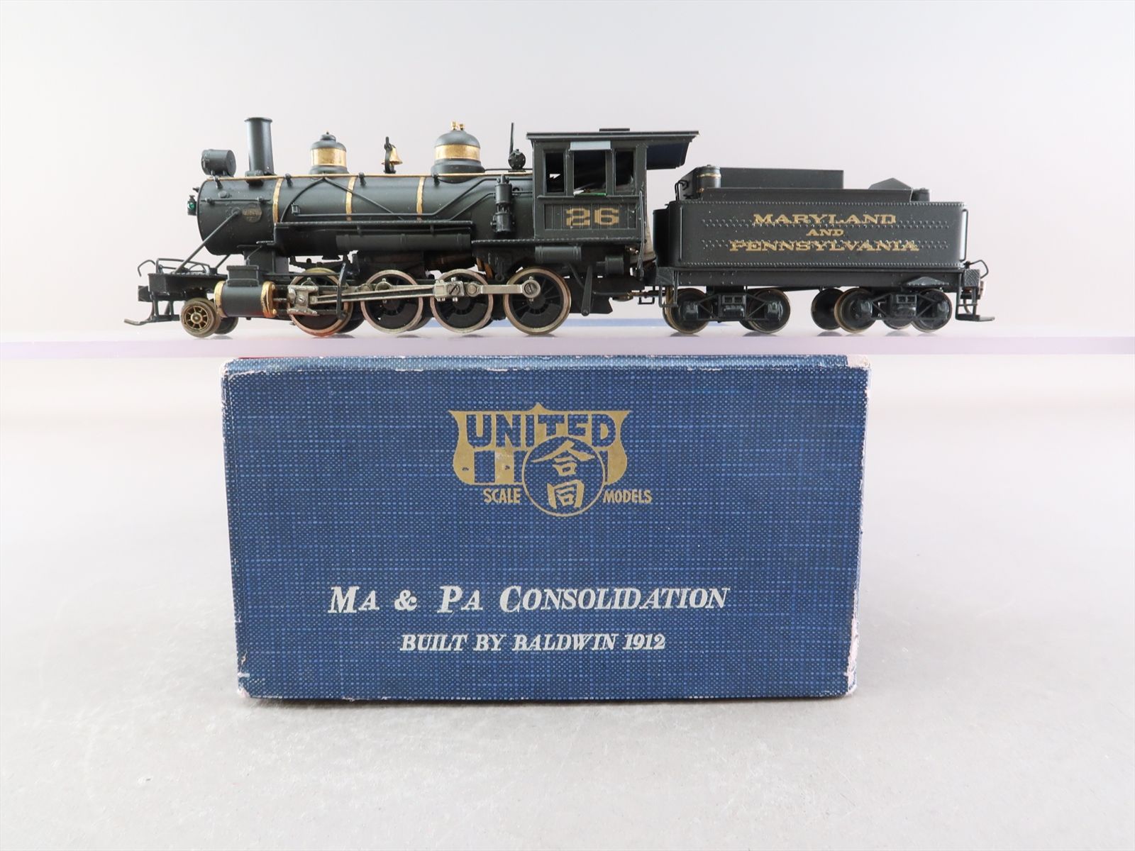 HO Brass Model - PFM Ma&Pa Maryland & Pennsylvania 2-8-0 #26 - Custom ...