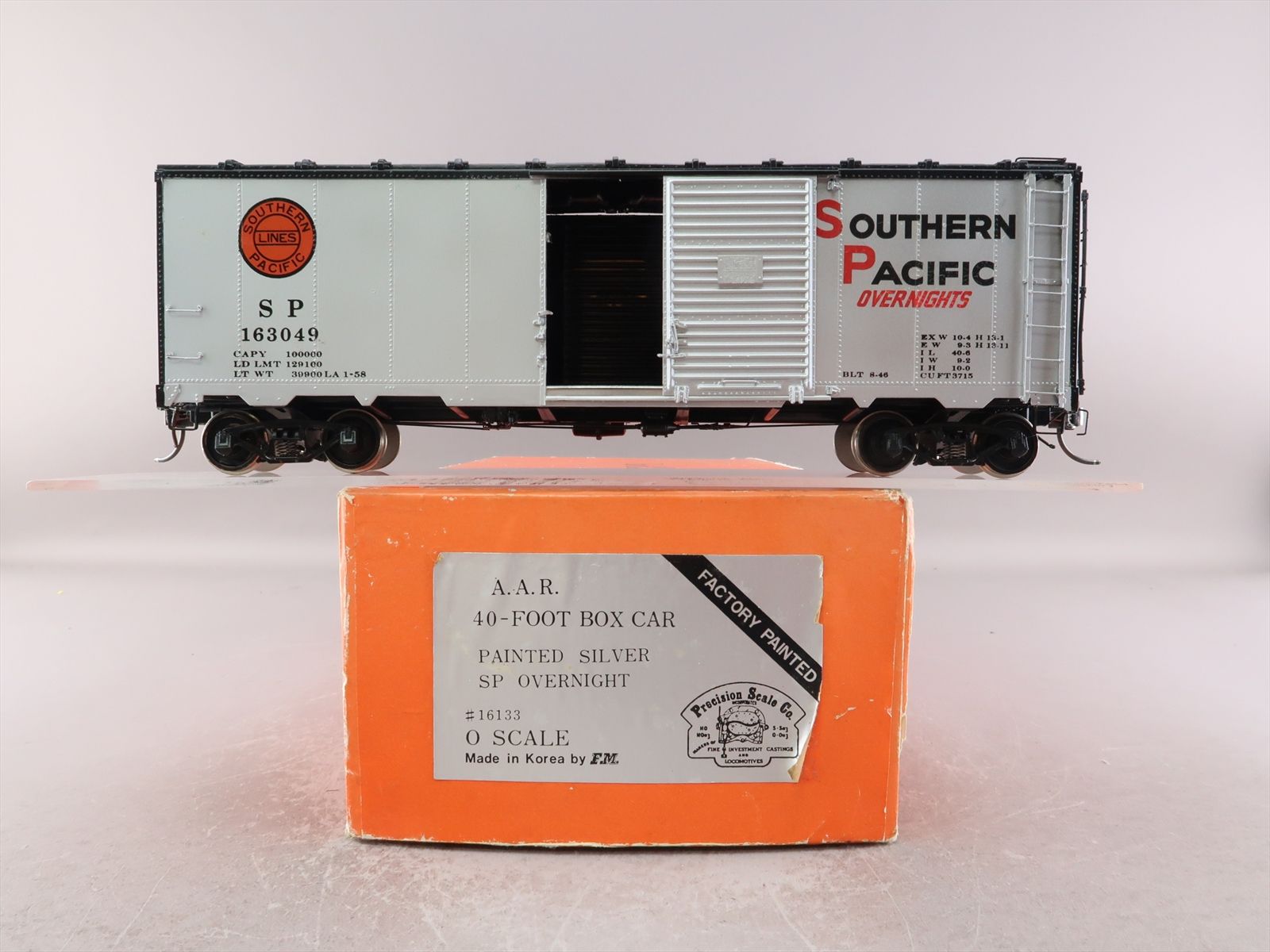 O Brass Model - PSC 16133 SP Southern Pacific AAR 40' Boxcar Silver ...