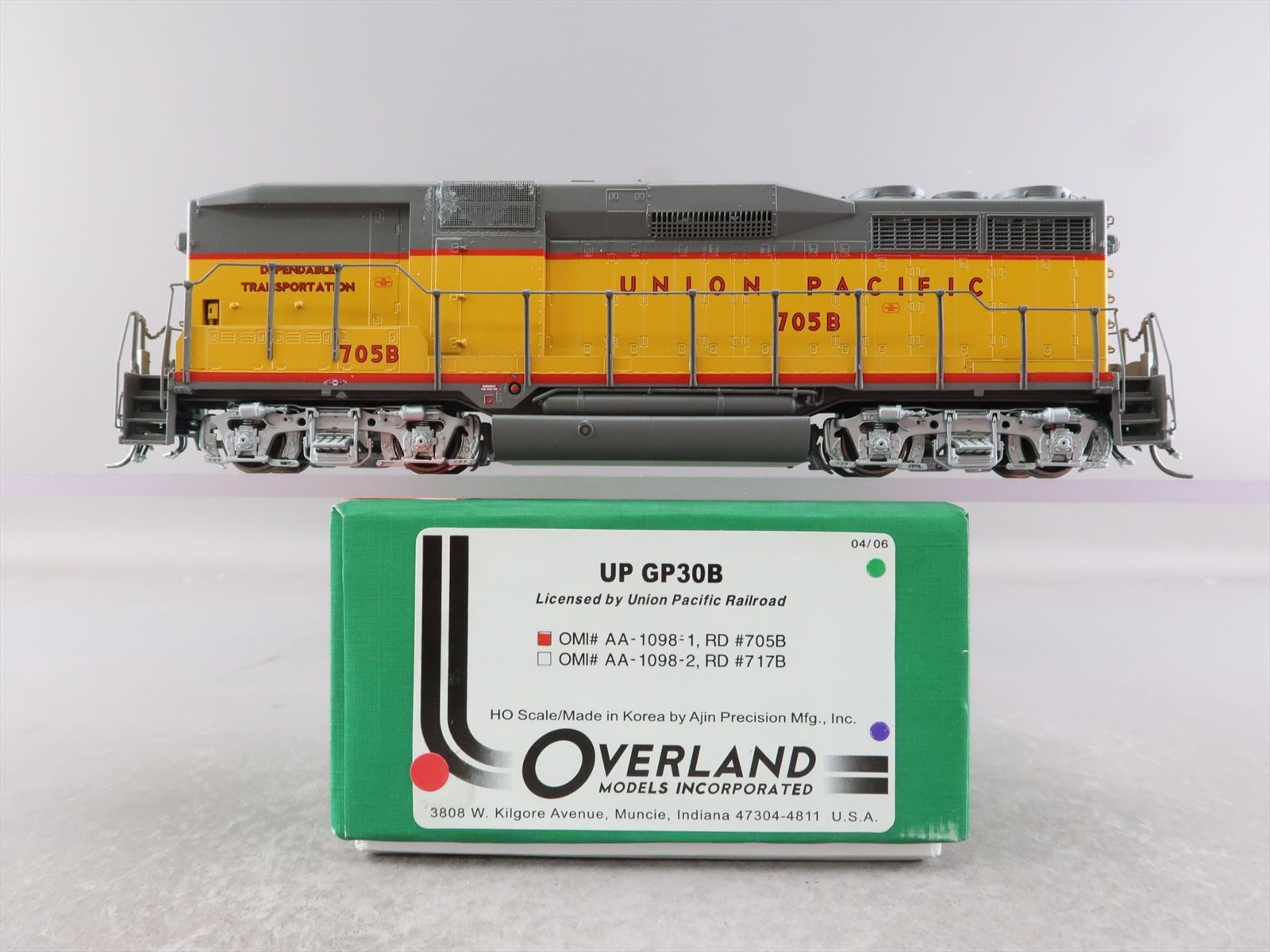 HO Brass Model - OMI AA-1098-1 UP Union Pacific GP30B #705B - F/P ...